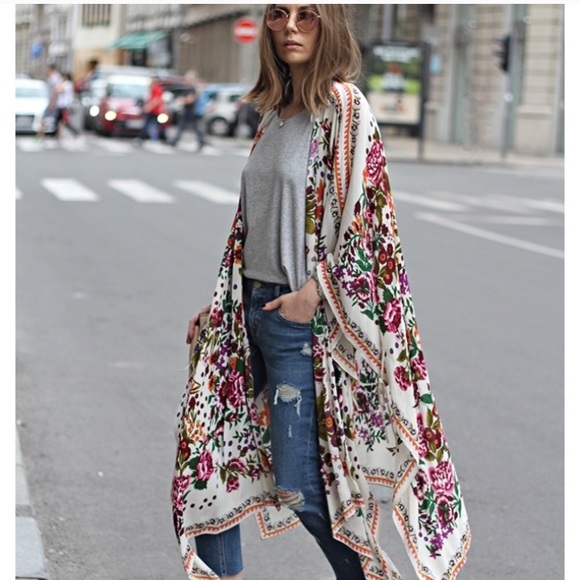 Zara Jackets & Blazers - Zara Multicolored Kimono